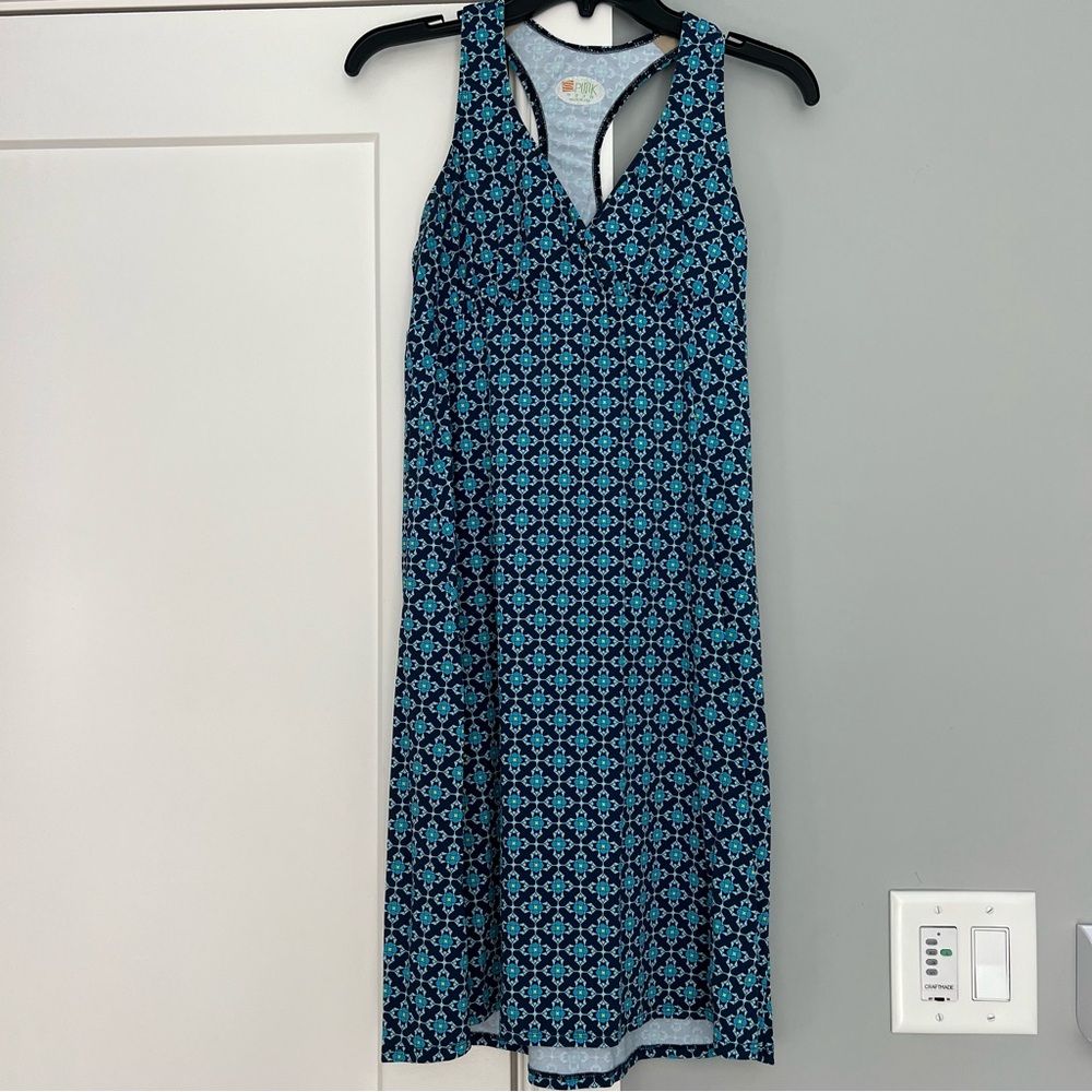 Unk Blue Patterned Mini Dress
